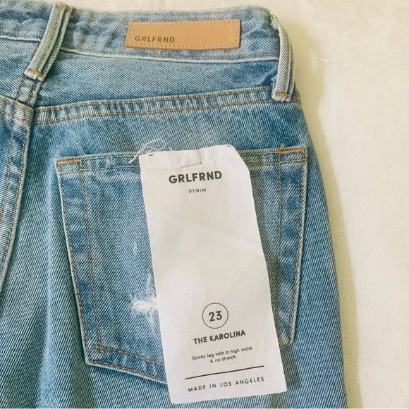 NWT GRLFRND Karolina High Rise Skinny Jeans in A Little More Love 23 - Picture 13 of 15